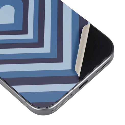 Blue Heart Pattern Pixel 9 Pro XL Skin